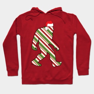 Christmas Bigfoot - Candy Stripe Hoodie